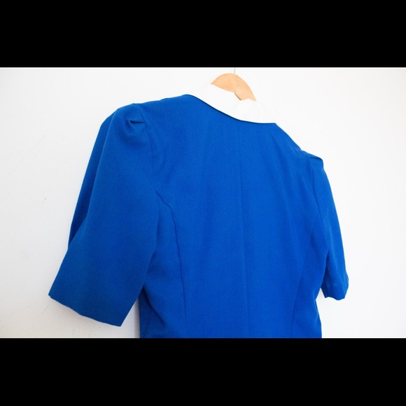 Zarr Collection | Vintage 80’s/90’s Blue & White Short Sleeve Dress | Size 8 - Picture 9 of 12